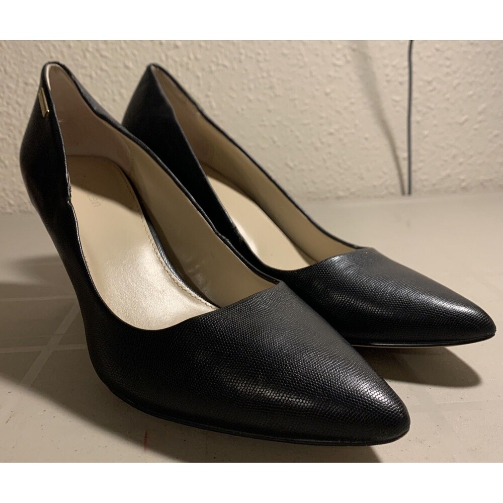 Calvin Klein Kimberly Heels Pumps Shoes Womens 10 Black Pointy Toe